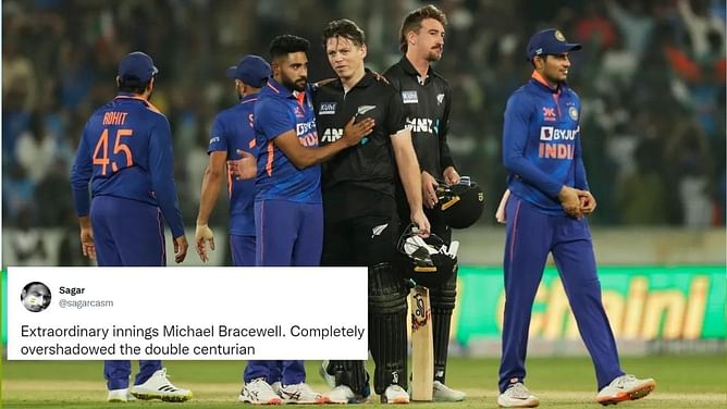 IND v NZ : माइकल ब्रेसवेल की तूफानी पारी ने जीते दिल, ट्विटर पर आई प्रतिक्रियाओं की बाढ़