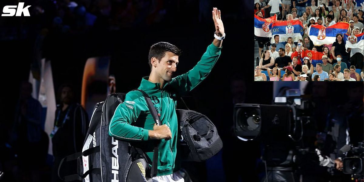 Fans welcomed Novak Djokovic for his first competitive match at the Australian Open since 2021.