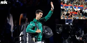 WATCH: Novak Djokovic greeted with loud cheers at Rod Laver Arena on Australian Open competitive return