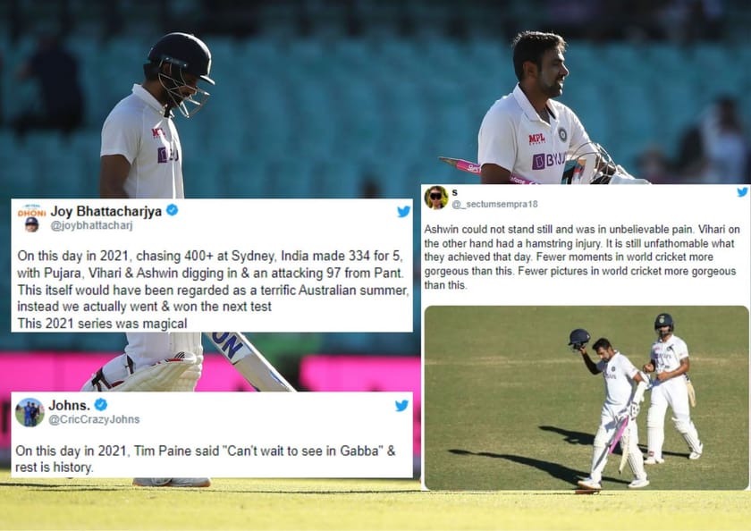 "Happy Ashwin-Vihari Day!" - Fans fondly recollect India's famous draw