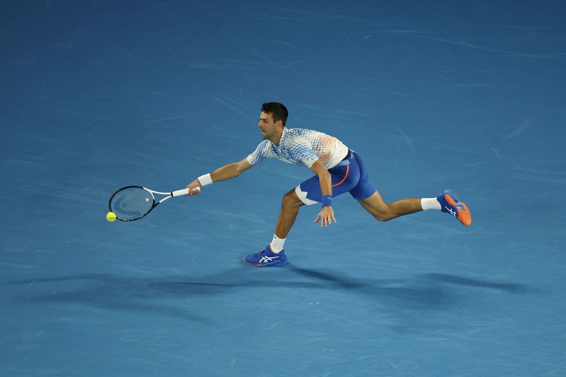 In action at the 2023 Australian Open