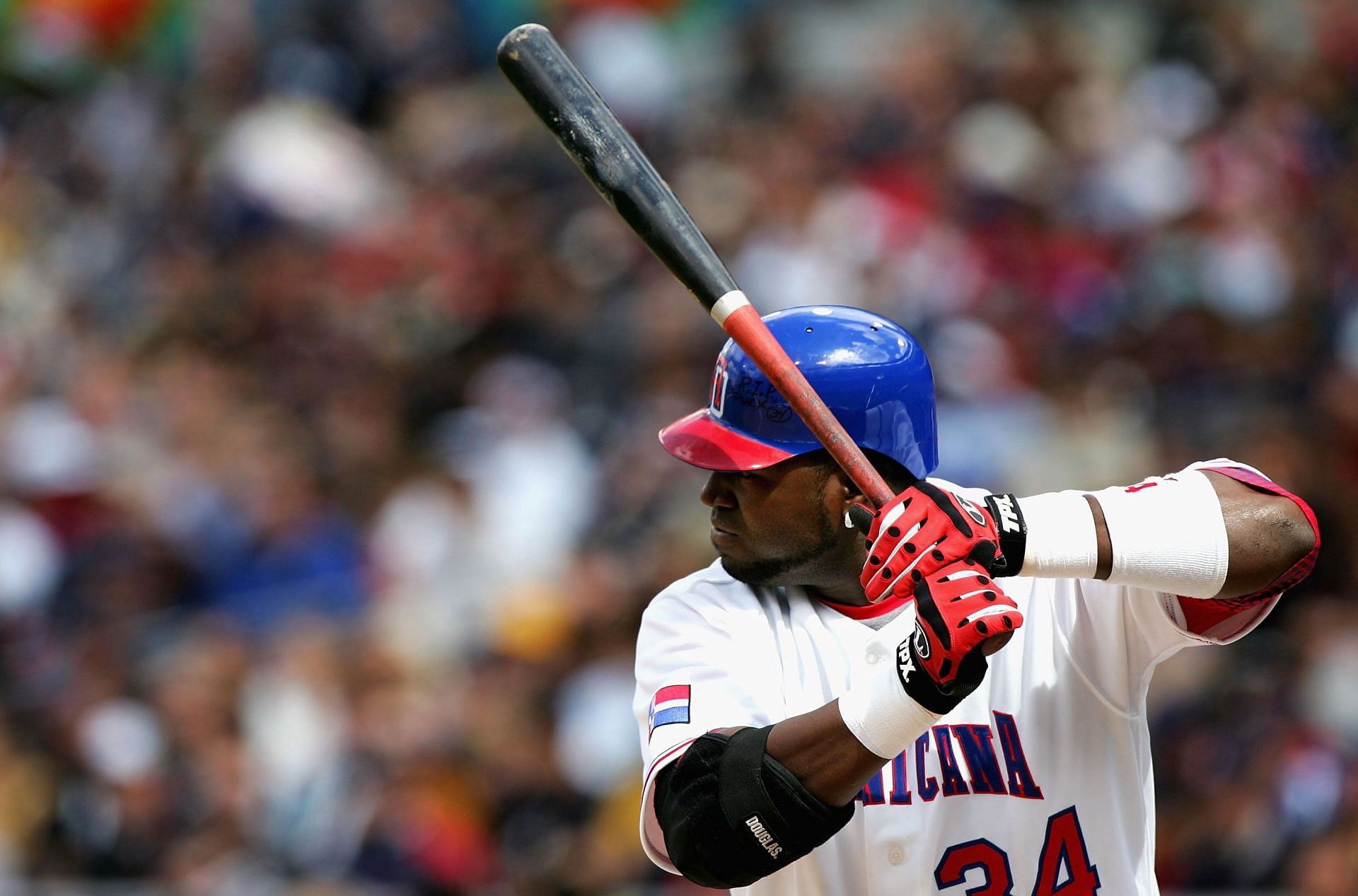 spit, clap, hit ball, David Ortiz going through his at-bat …