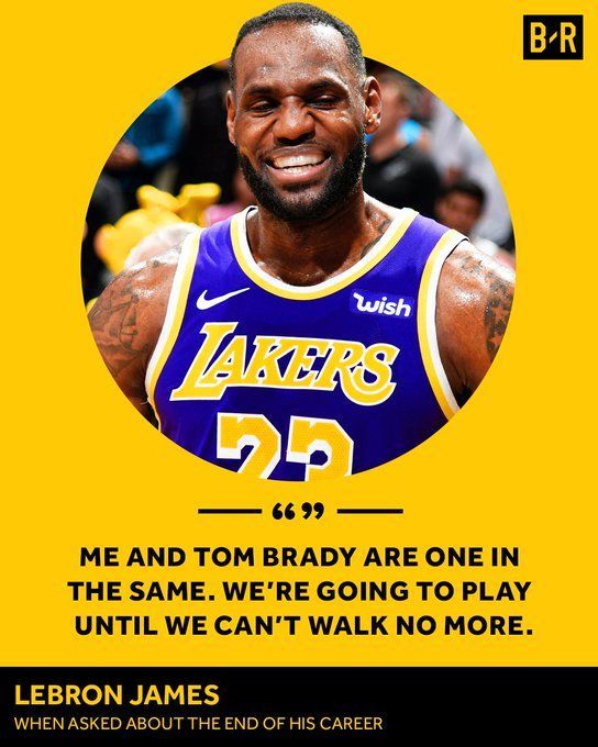 Lakers' LeBron James inspired by Buccaneers' Tom Brady, but unsure