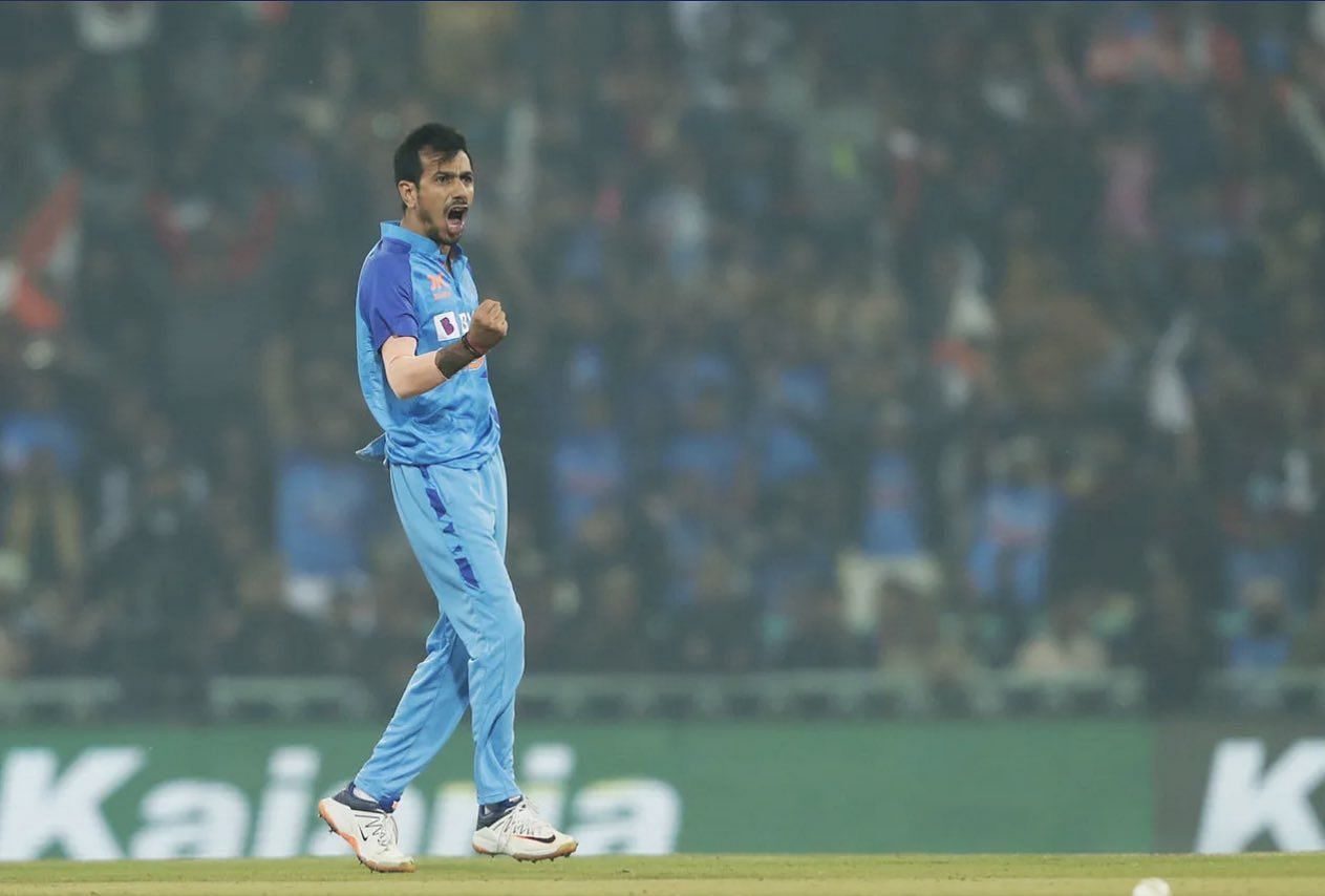 Yuzvendra Chahal bagged figures of 2-1-4-1. (Image Credits: Twitter)
