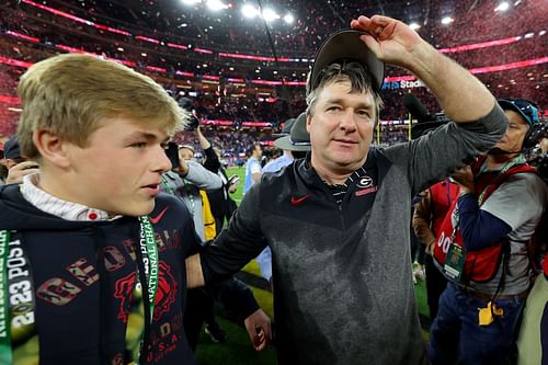 Kirby Smart at 2023 CFP National Championship - TCU v Georgia