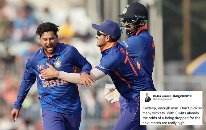 "Enough man, don’t pick so many wickets" - Dodda Ganesh's hilarious suggestion to Kuldeep Yadav