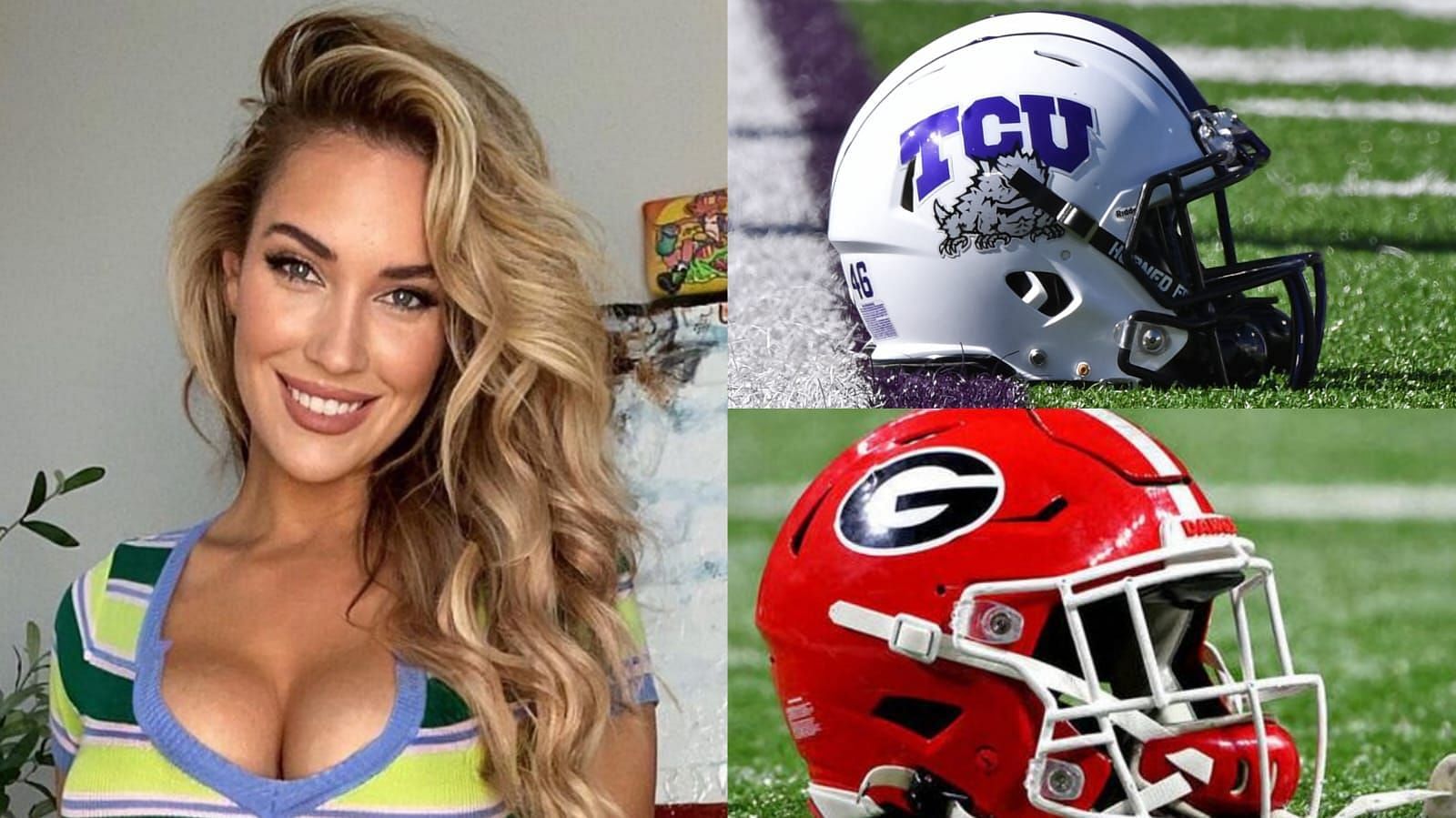 Paige Spiranac has made her choice between the Bulldogs and TCU 