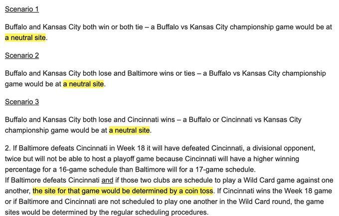 Bills-Chiefs neutral site AFC Championship Game in play; Bengals avoid coin  toss with win over Ravens