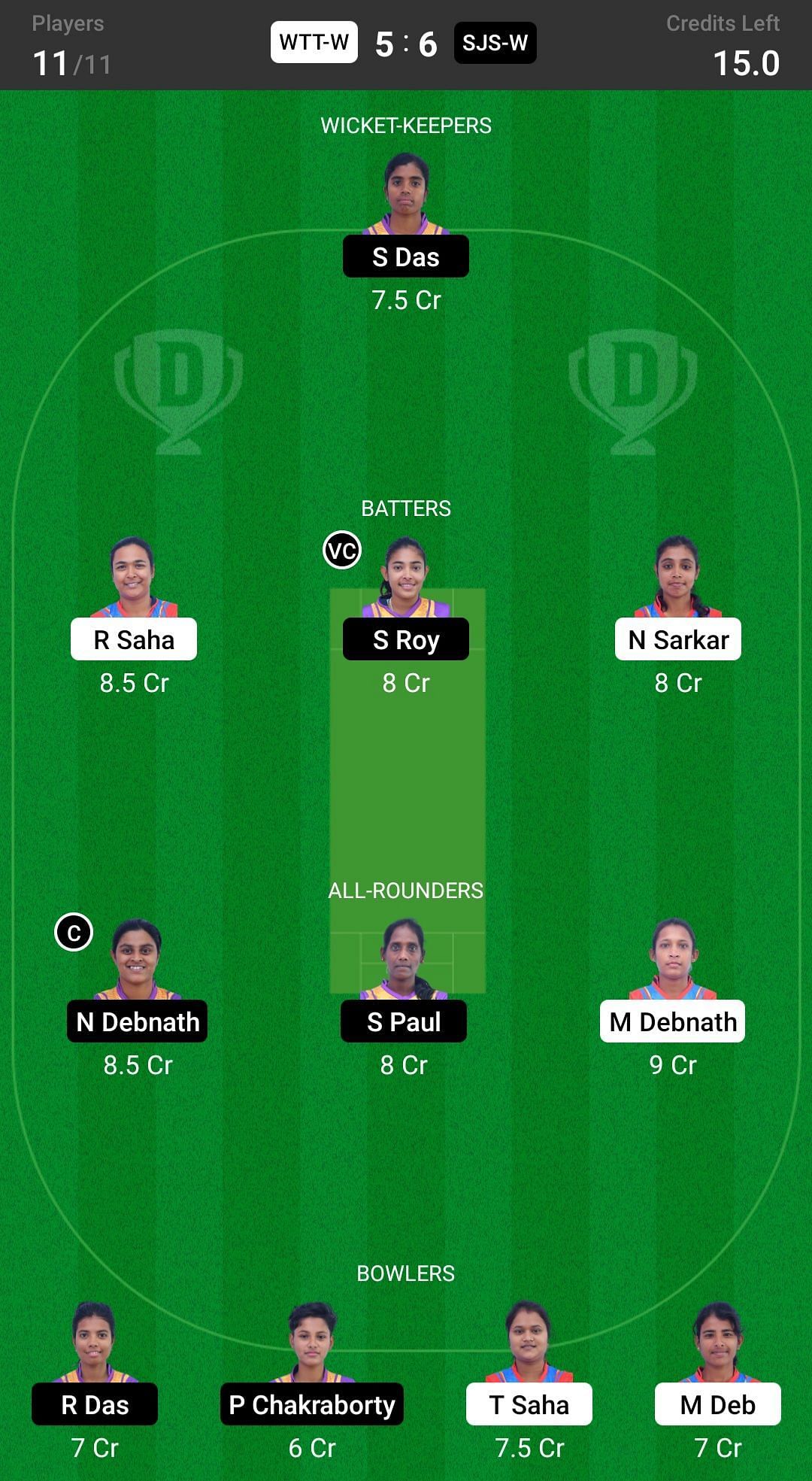 West Tripura Titans Women vs Sepahijala Stars Women Dream11 Fantasy suggestion #2