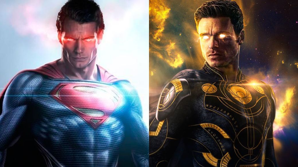 Henry Cavill and Richard Madden as Superman and Ikaris, respectively (Image via DC and Marvel)