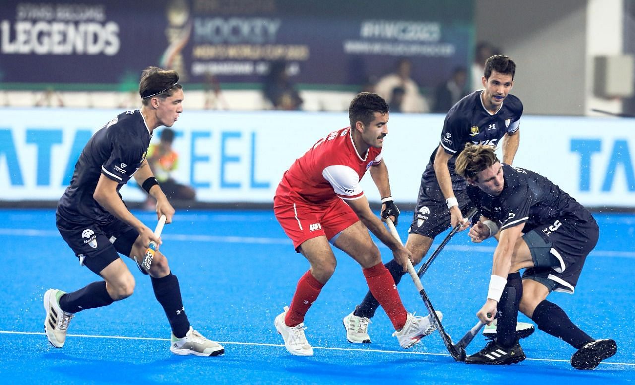 Chile and Argentina teams in action in an earlier match (Image Courtesy: Twitter/Hockey India)