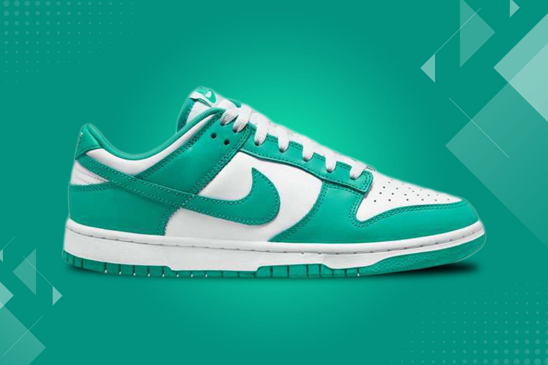 Nike Dunk Low &quot;Clear Jade&quot; sneakers (Image via Nike)
