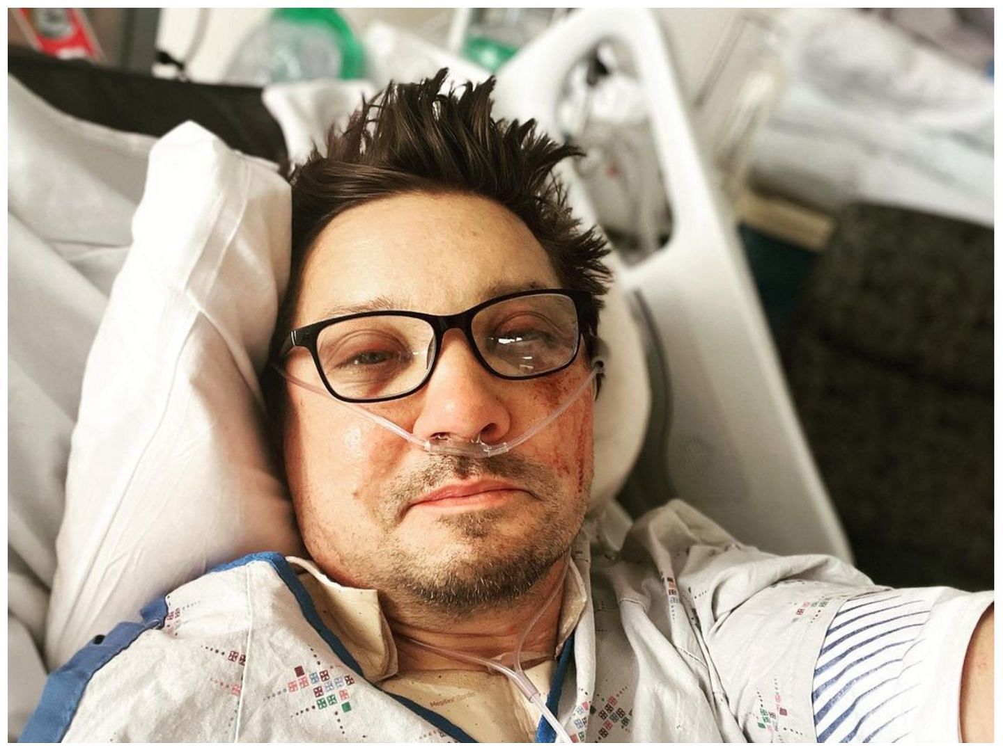 Jeremy Renner, star of the Avengers and The Hurt Locker, is in intensive care after an accident involving a snow plow. (Image via IG @jeremyrenner)