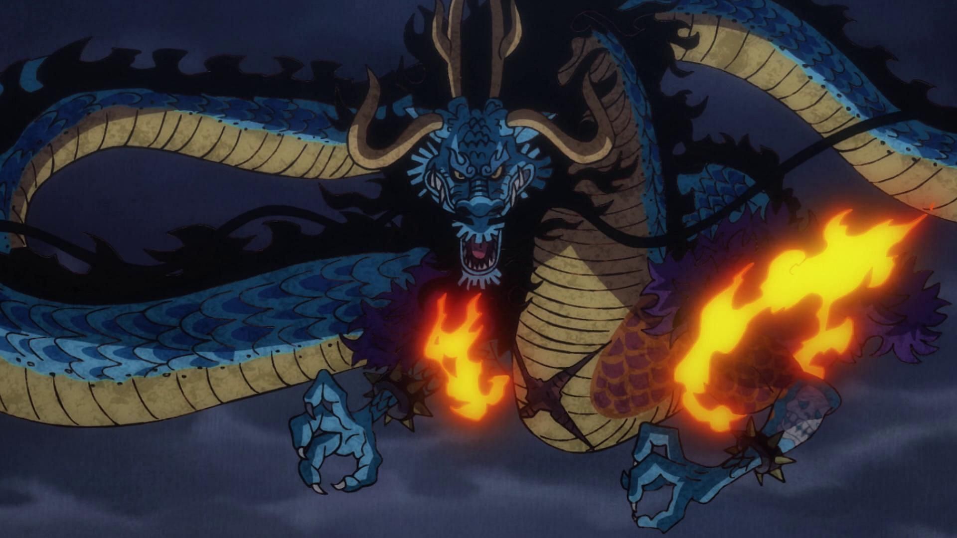 Kaido's Mythical Zoan grants him the powers of an Azure Dragon (Image via Toei Animation, One Piece)