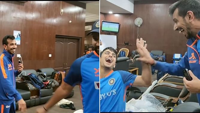 [Watch] "Accha future hai tera"- Indian captain Rohit Sharma roasts Yuzvendra Chahal as latter gives tour of Raipur dressing room