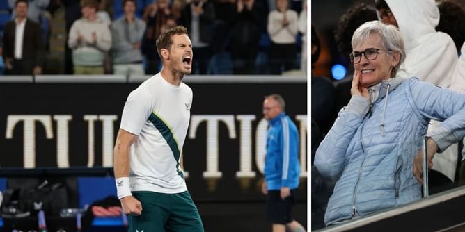 WATCH: Andy Murray's mother Judy beams with pride after his epic comeback win against Thanasi Kokkinakis at Australian Open 2023