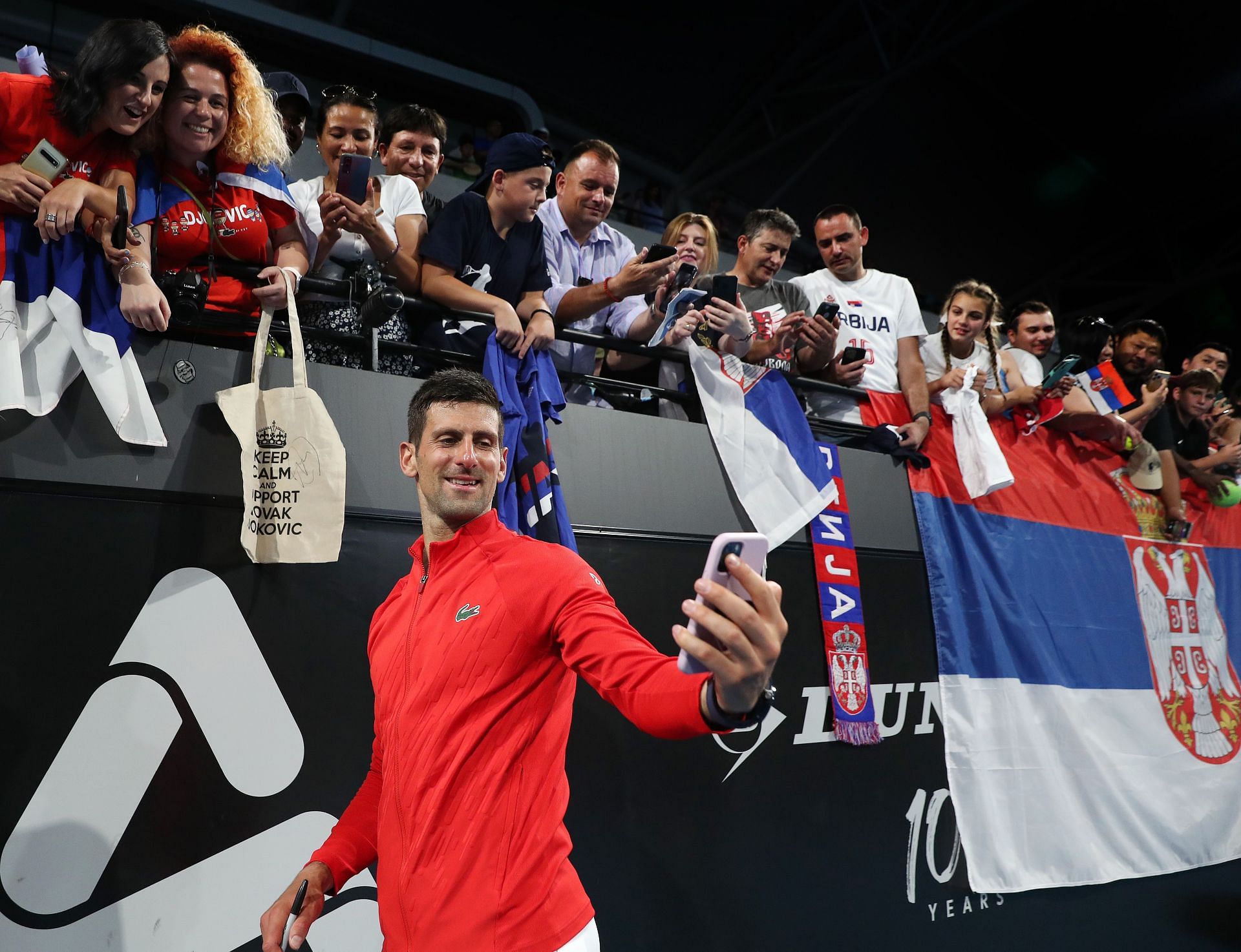 Novak Djokovic during the 2023 Adelaide International 1 - Day 8