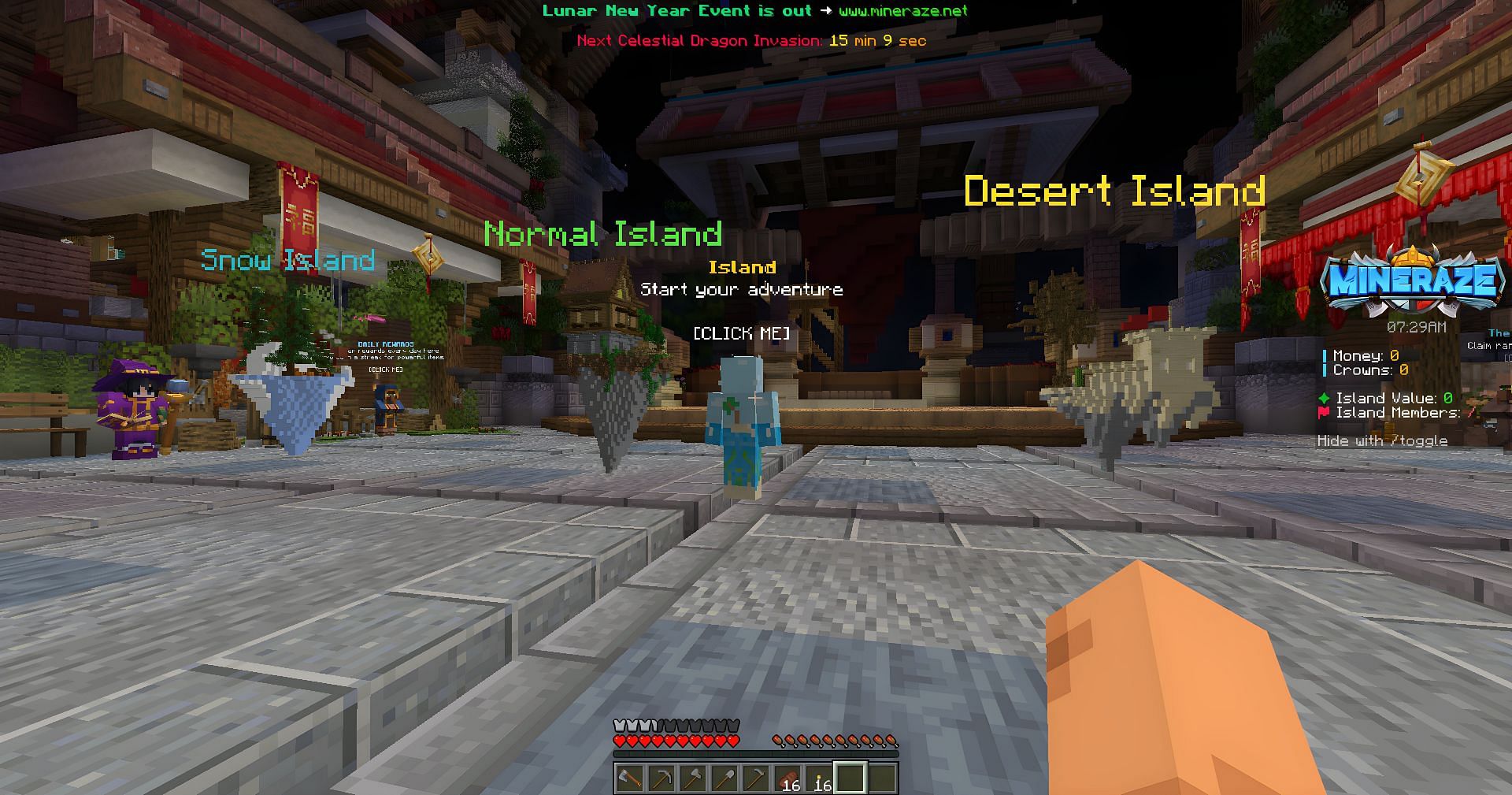 MineRaze is an insane server that offers McMMO (Image via Mojang)