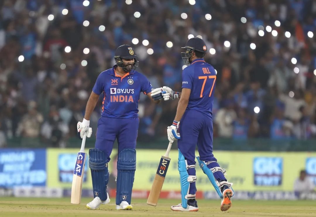 Rohit Sharma and Shubman Gill in action during the second ODI vs New Zealand [Pic Credit: BCCI]