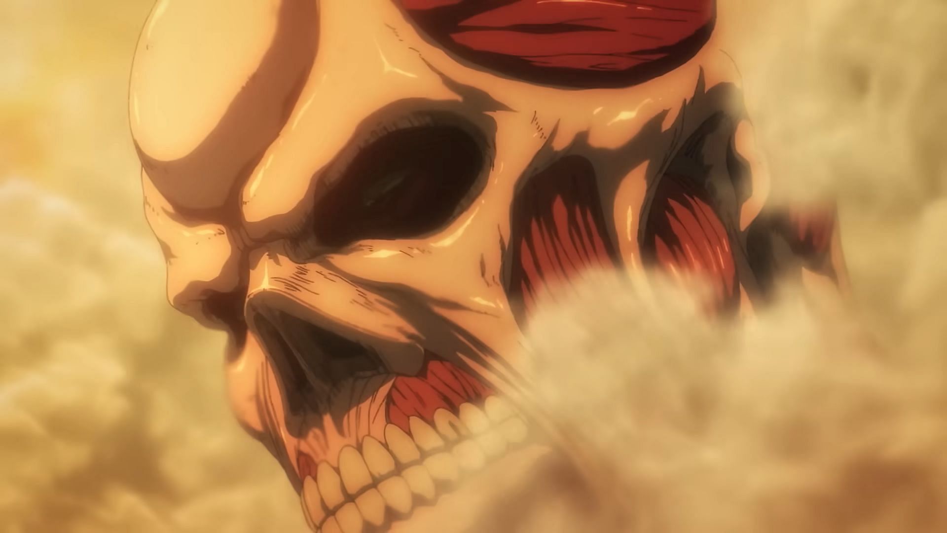 Colossal Titan, as seen in the trailer (Image via MAPPA)