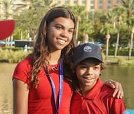 Does Charlie Woods' sister play golf?