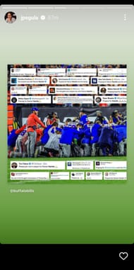 Jessica Pegula's Instagram story on Tuesday