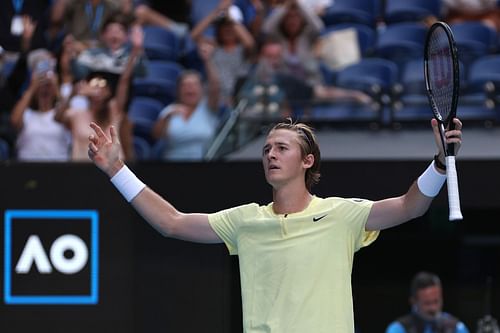 Korda after beating Hubert Hurkacz at the 2023 Australian Open.