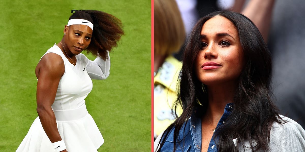 Serena Williams (L) &amp; Meghan Markle