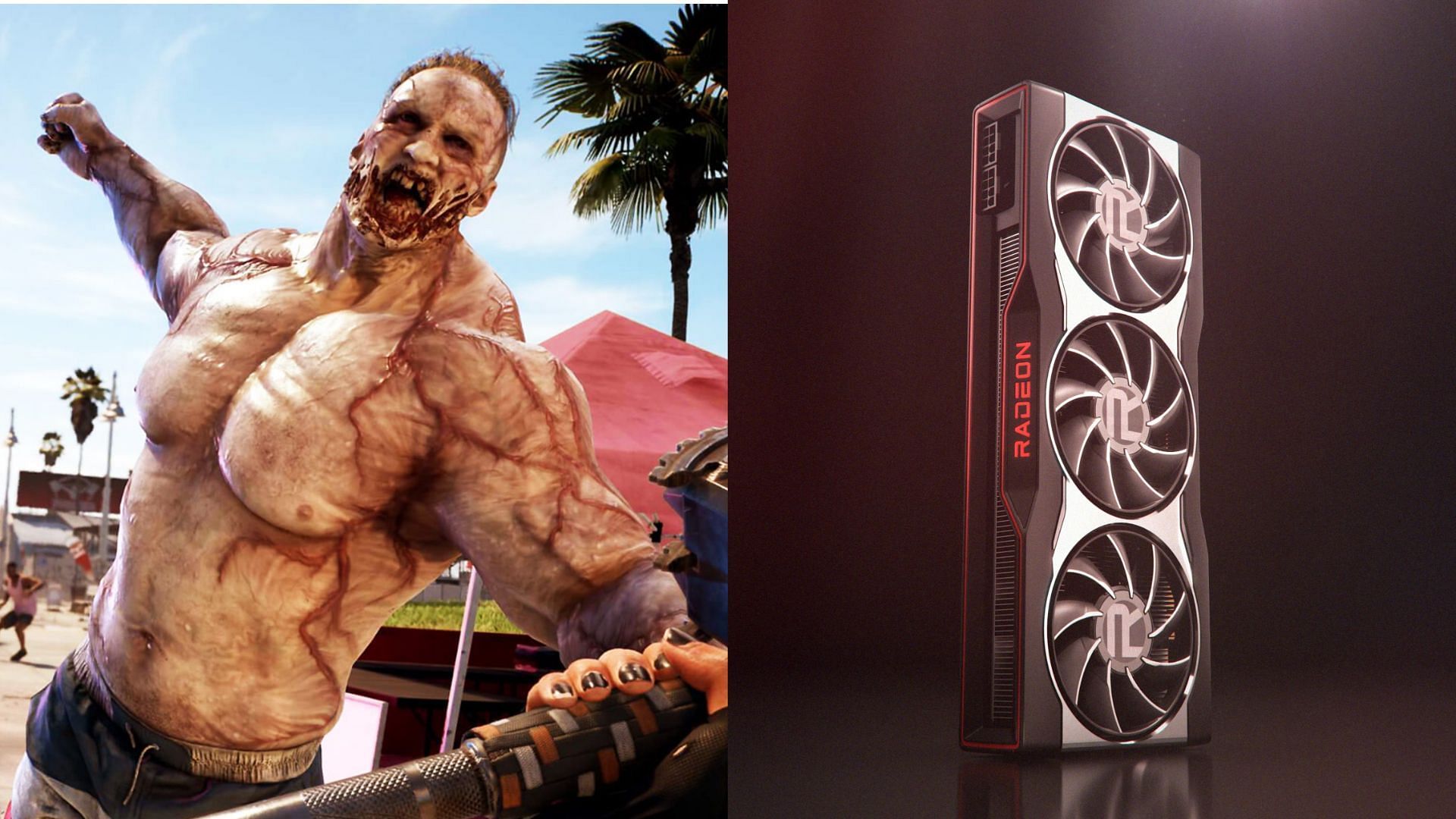 Dead Island 2 is being offered as part of the AMD 6000 series cards (Images via Steam, AMD)
