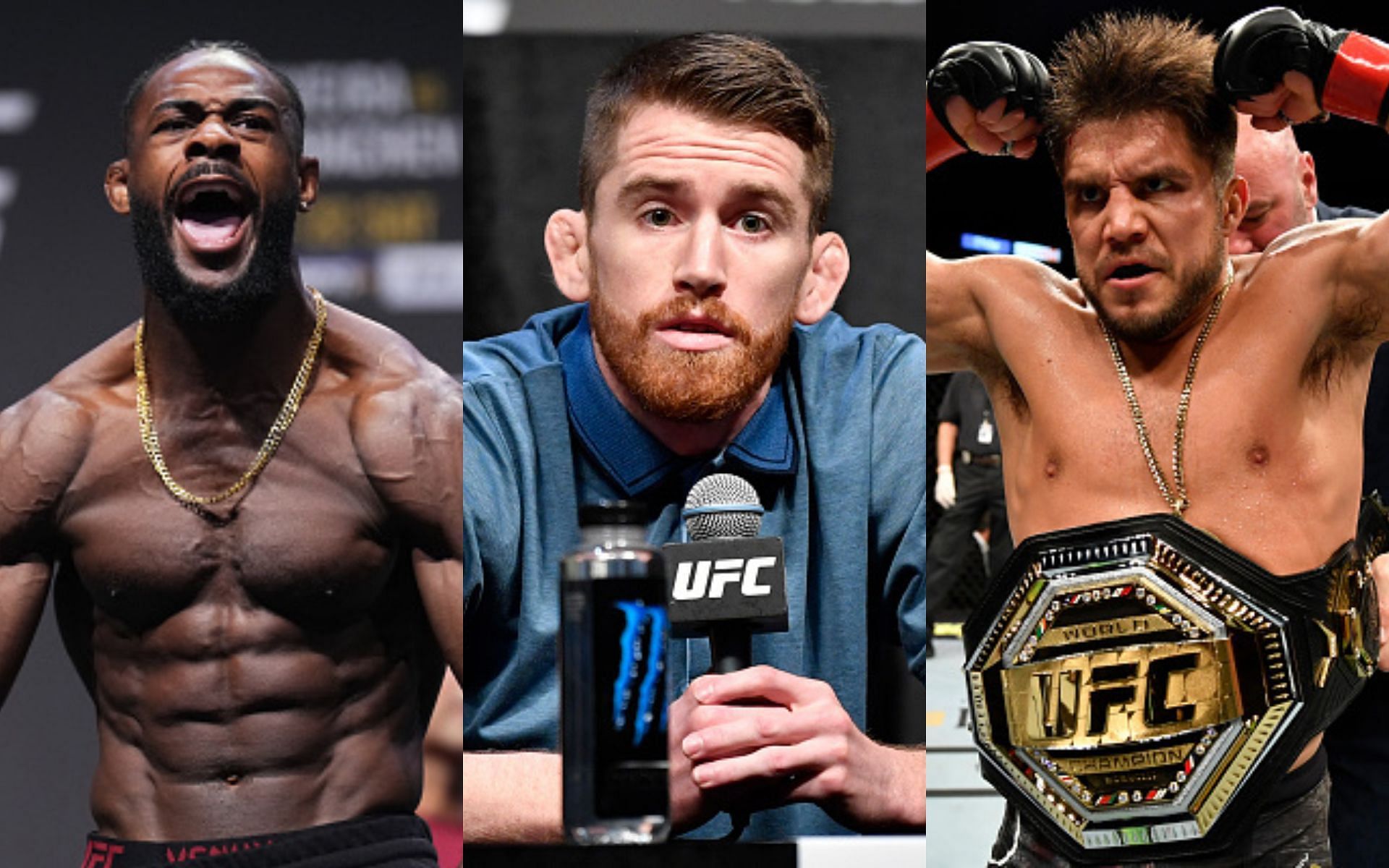 Aljamain Sterling (left), Cory Sandhagen (middle), Henry Cejudo (right)