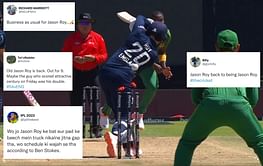 "Back to default settings" - Fans react to Jason Roy's early dismissal in SA vs ENG 2nd ODI