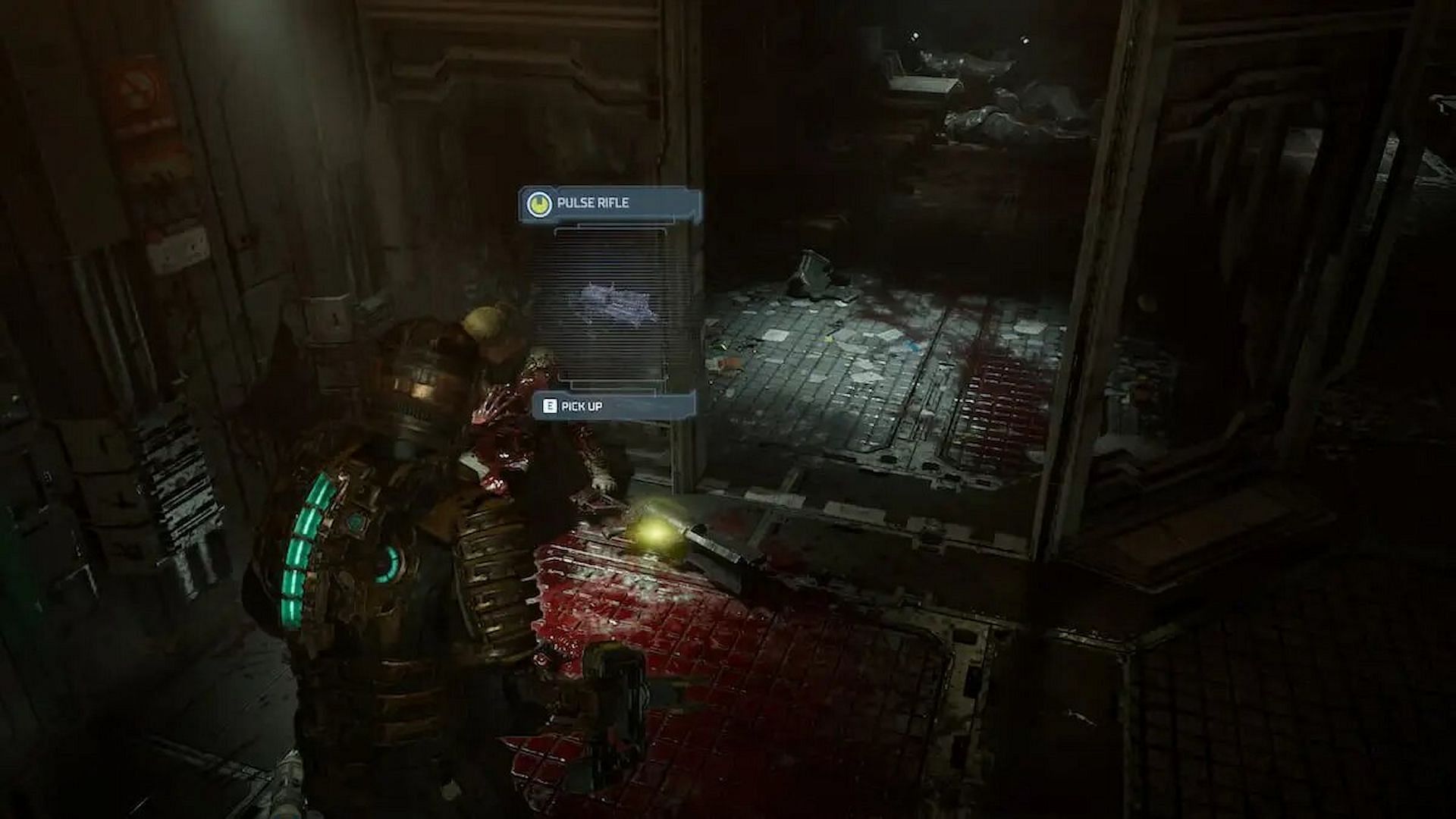 Pulse Rifle can be found in Chapter 2 of Dead Space (Image via EA Motive)