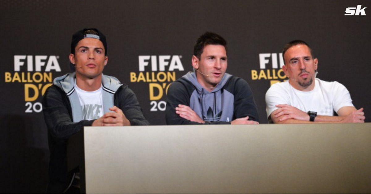 Cristiano Ronaldo, Lionel Messi and Franck Ribery at 2013 Ballon d