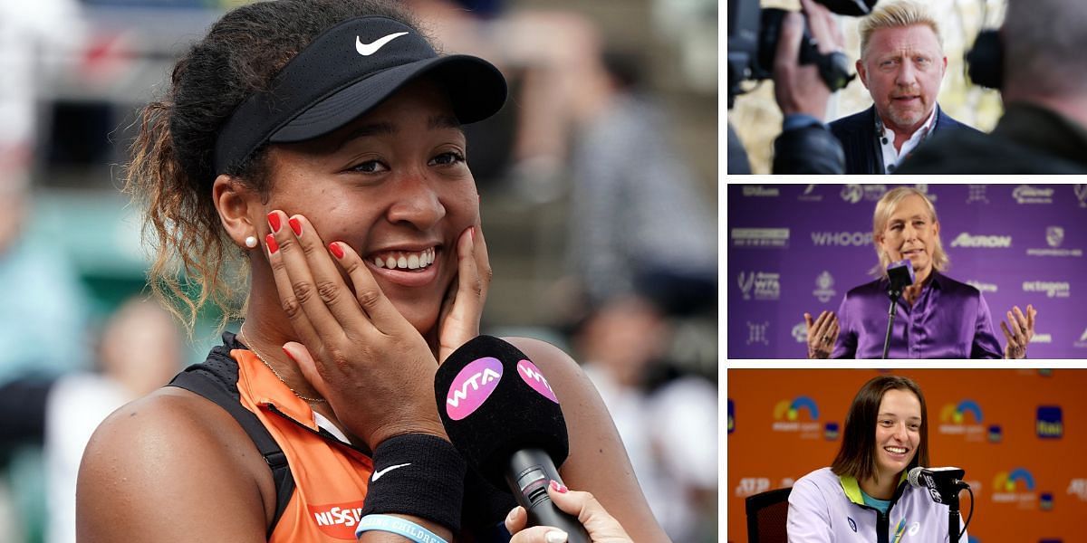 Boris Becker, Martina Navratilova and Iga Swiatek were among the many tennis figures who congratulated Naomi Osaka on her pregnancy.