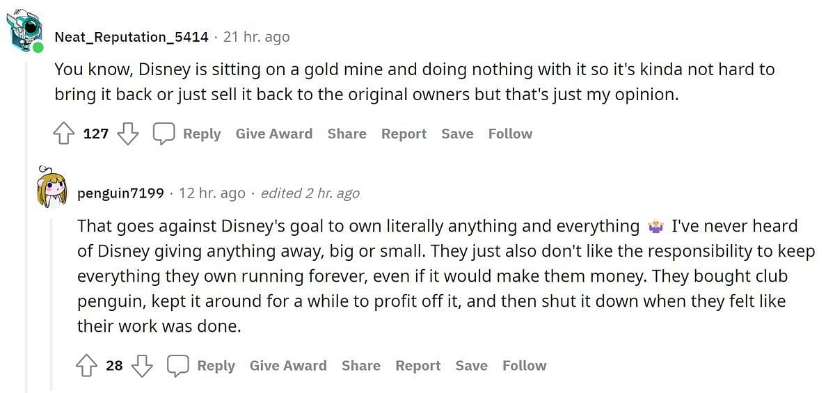 A comment criticizing the ban (Image via Reddit/@Neat_Reputation_5414, @penguin7199)