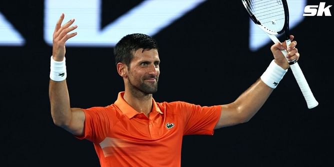 Novak Djokovic "a bit emotional" after warm reception from Australian Open fans during practice match against Nick Kyrgios