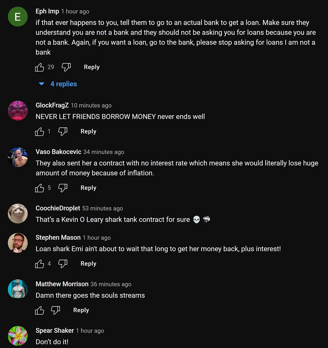 Enter Fans in the YouTube comments section reacting to the streamer&#039;s clip (Image via PancakesAndTwitch/YouTube)