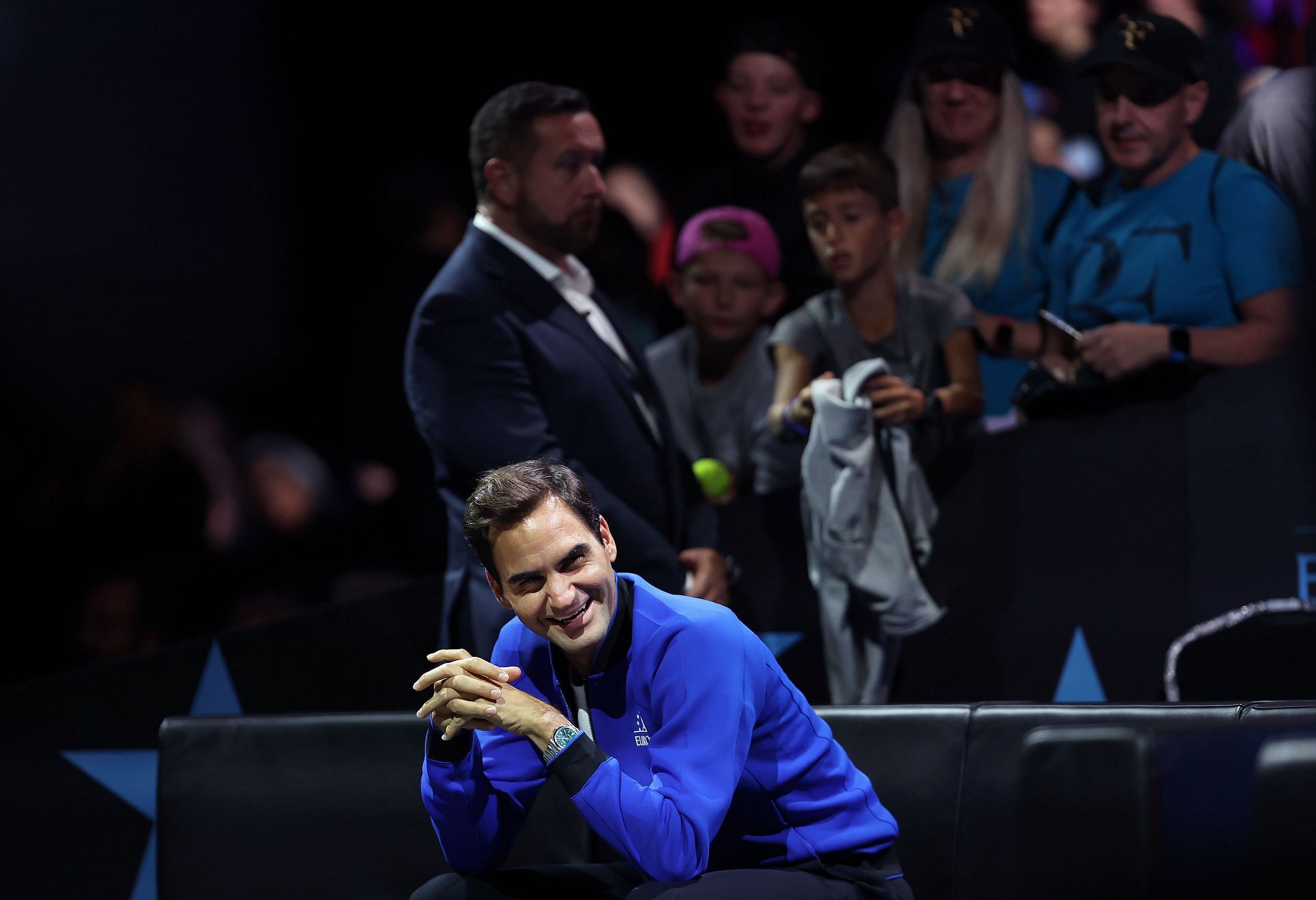 Roger Federer at the 2022 Laver Cup