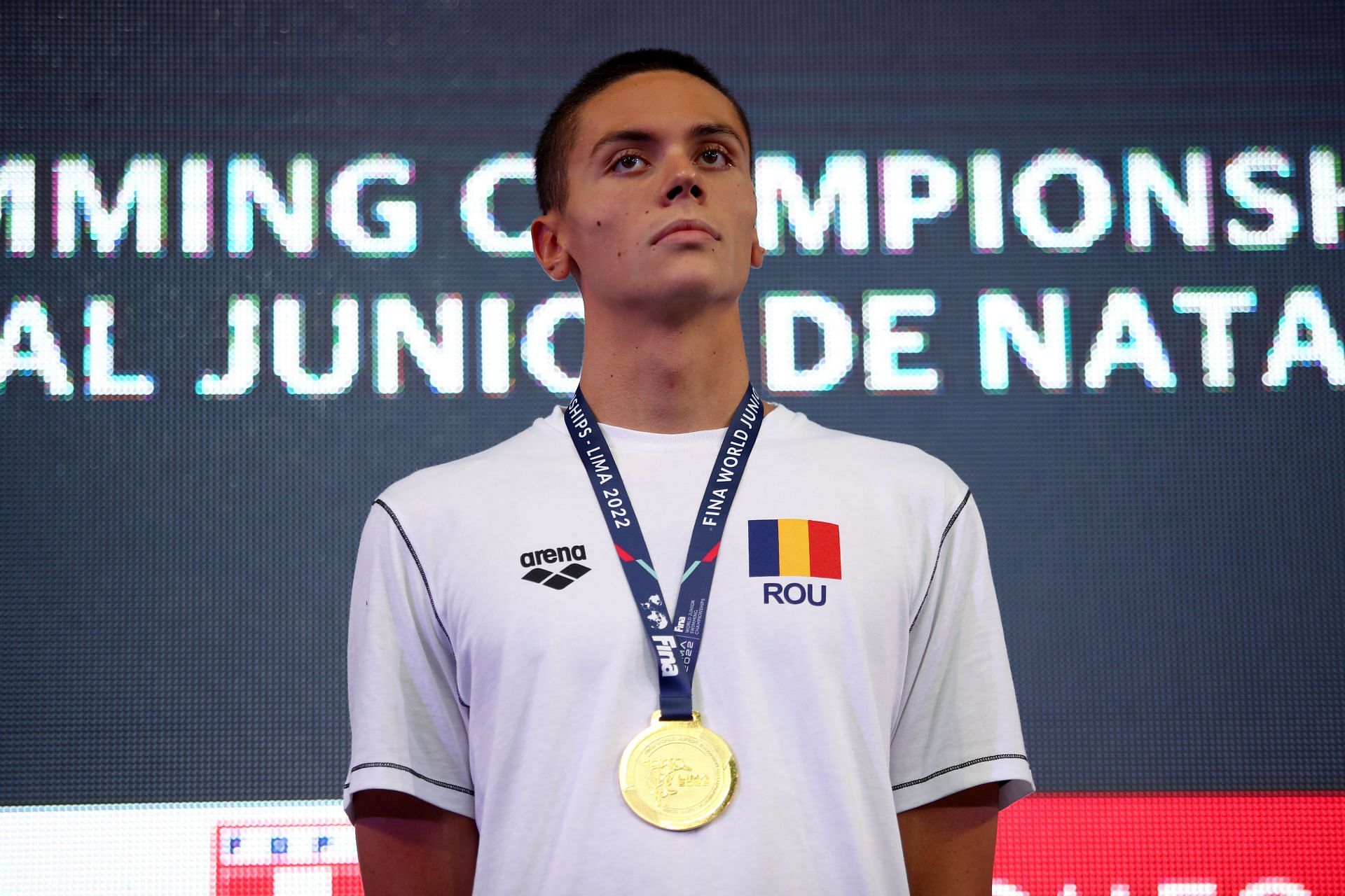 Popovici at the FINA World Junior Swimming Championships Lima 2022 - Day 6