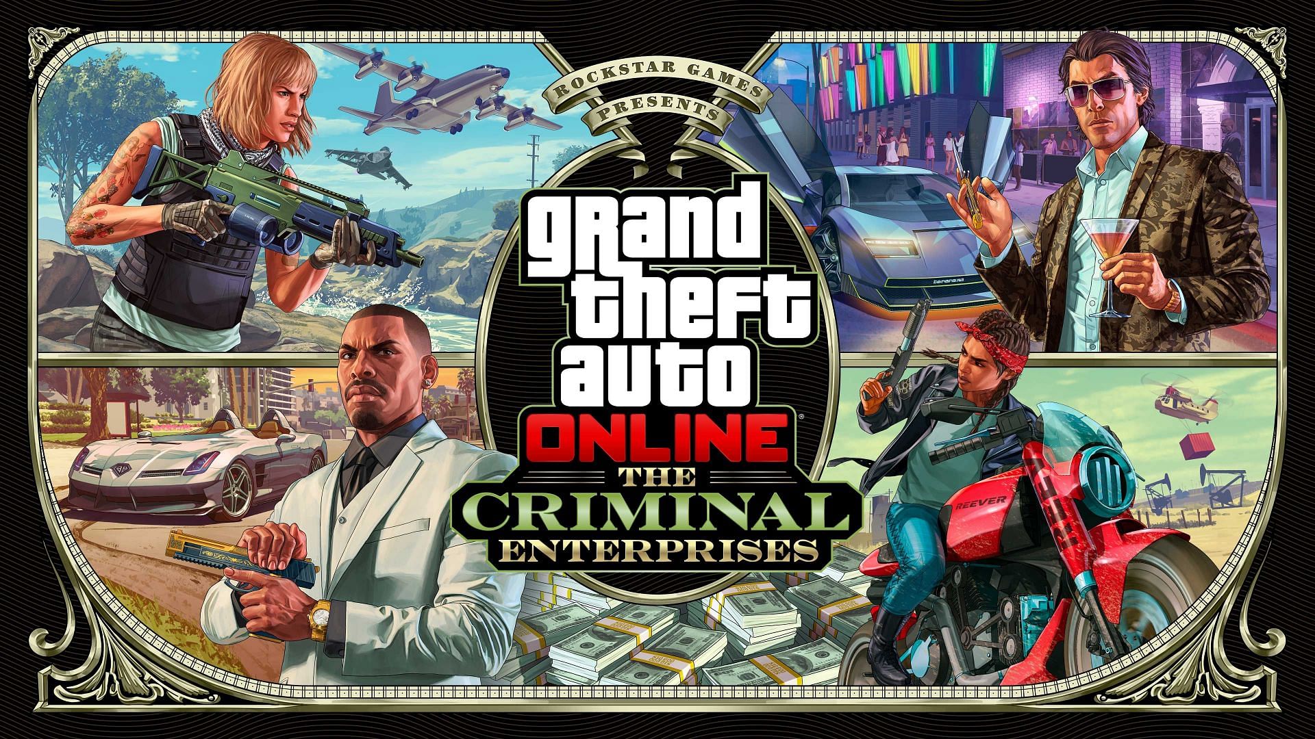 Artwork for The Criminal Enterprises (Image via Rockstar Games)