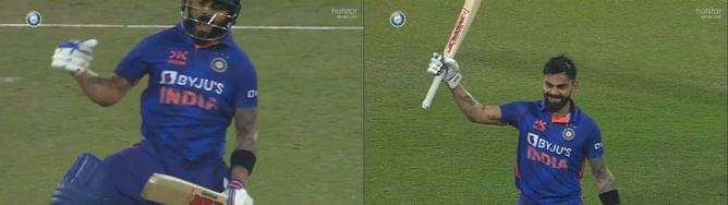 Watch: Virat Kohli celebrates with a roar after reaching his 45th ODI hundred