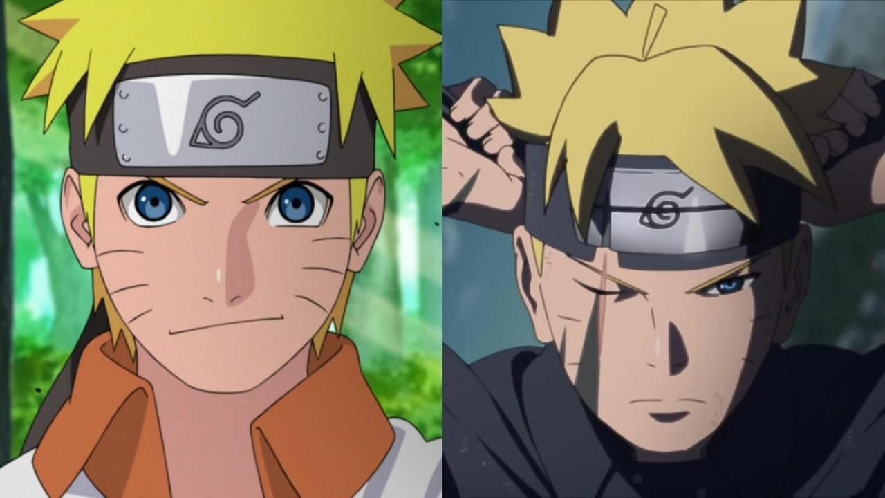 Naruto and Boruto, as seen in the anime. (Image via Sportskeeda)