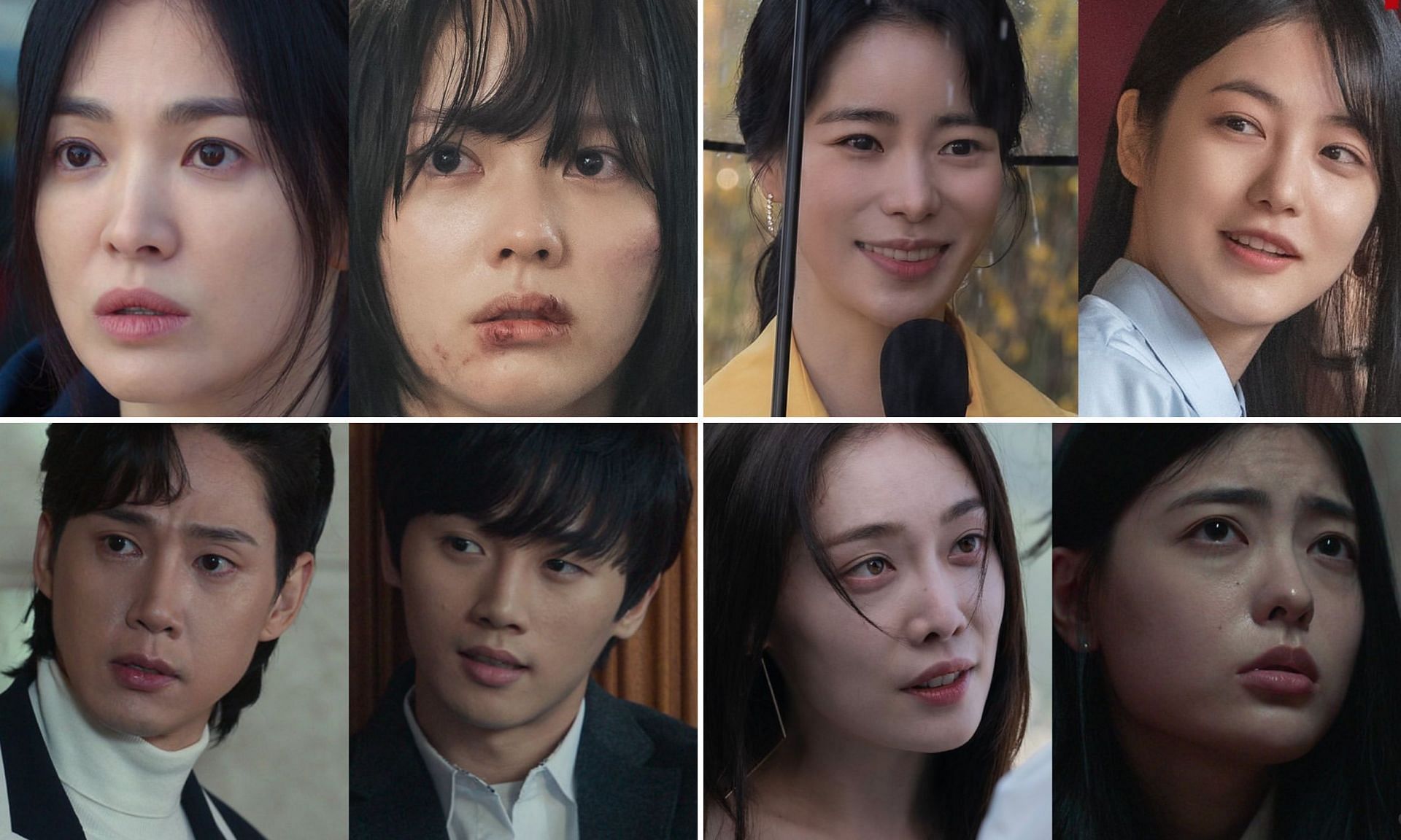 Stills of the cast members of The Glory (Images via Netflixkr/Instagram)