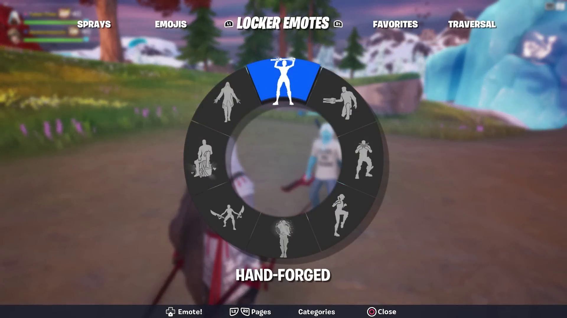 All pickaxe emotes on the wheel (Image via YouTube/TaborHill)