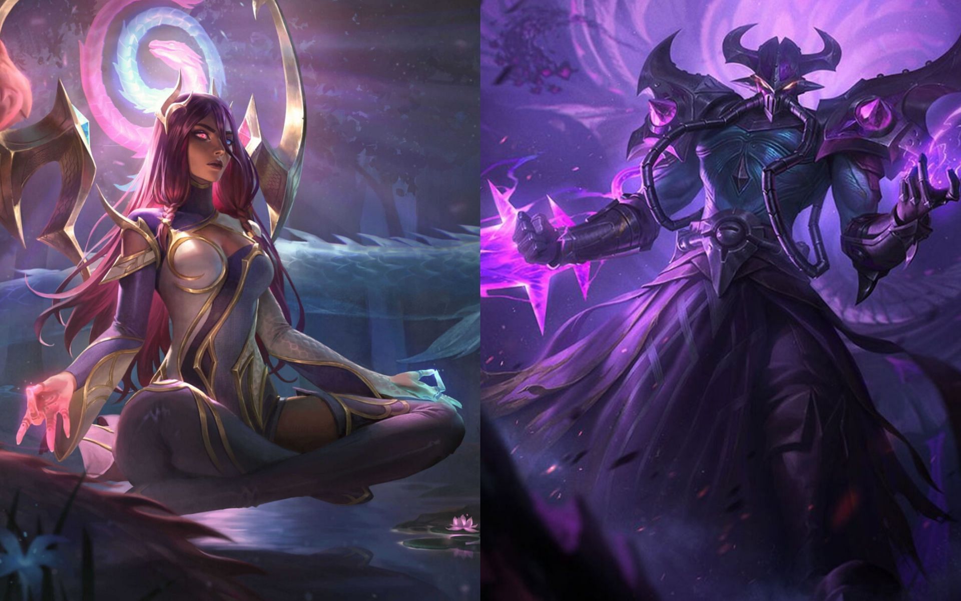 Karma and Kassadin are amongst the best midlane champions to play in Season 13 (Images via Riot Games)