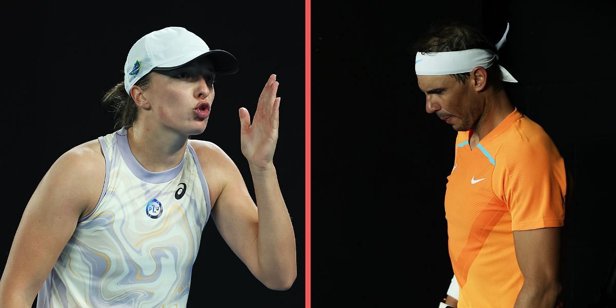 Both Swiatek (left) and Nadal are out of the Australian Open.