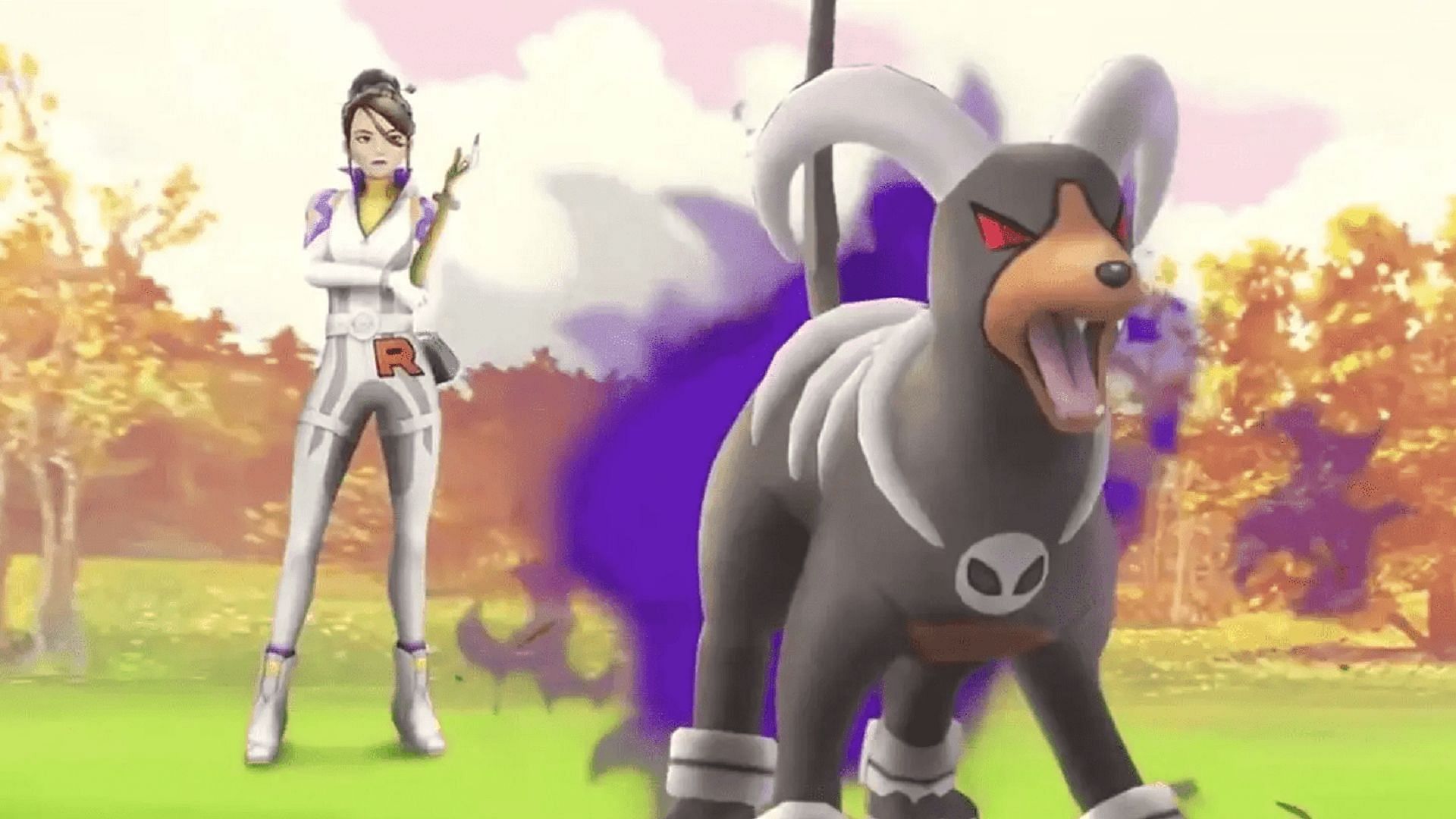 Sierra&#039;s trusted Houndoom remains on her team (Image via Niantic)