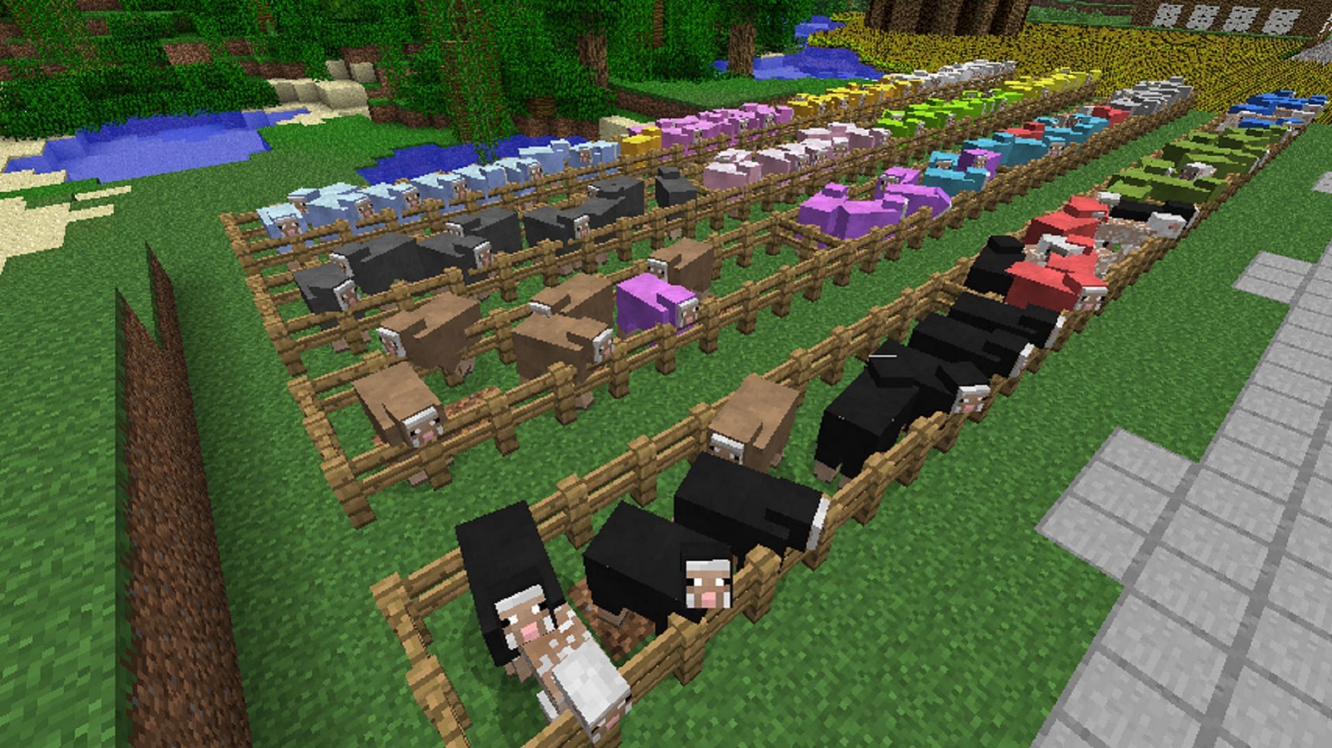 Sheep farms can be made in many different designs in Minecraft (Image via Minecraft Forum)