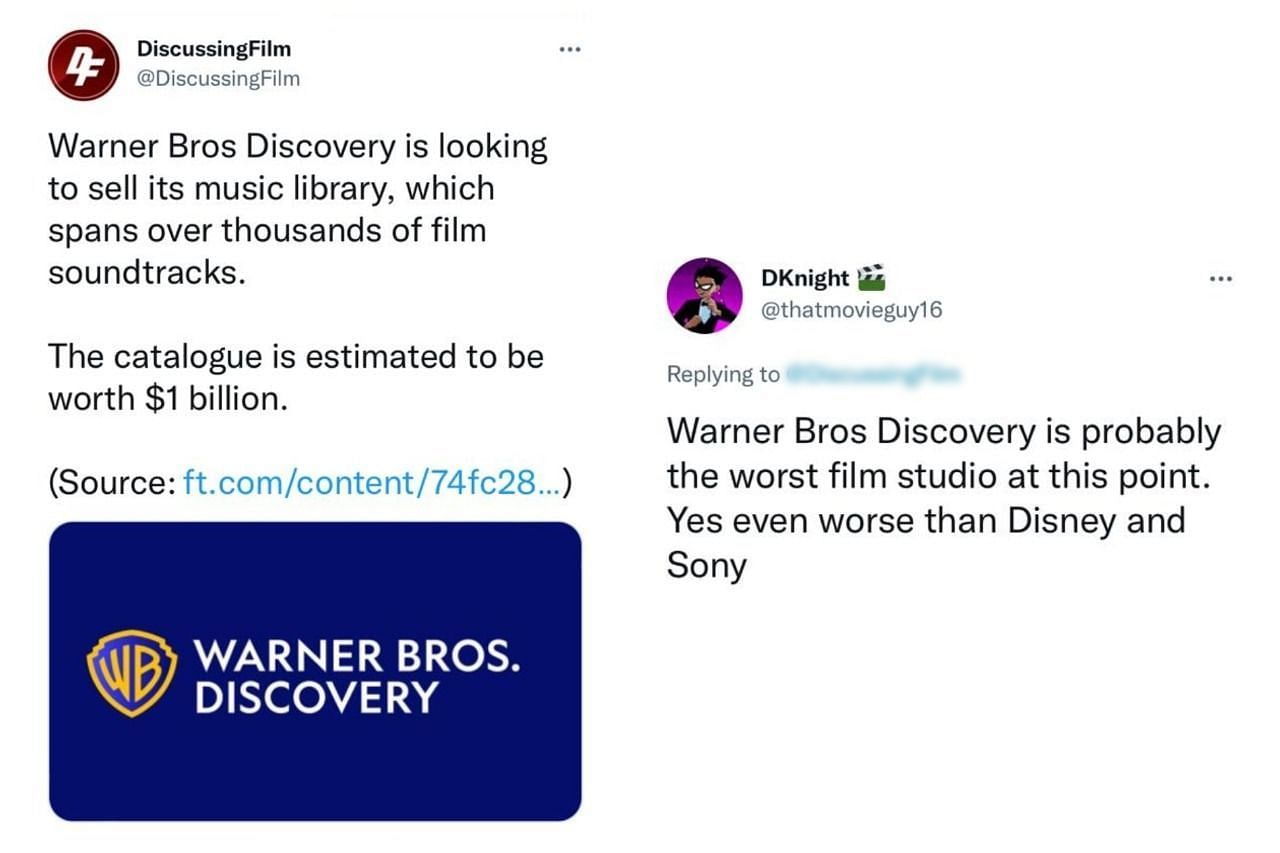 The latest announcement from Warner Bros. has garnered some backlash (Images via Twitter)