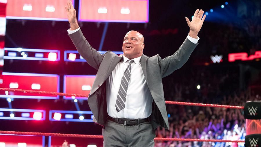 Kurt Angle was inducted into the WWE Hall of Fame in 2017